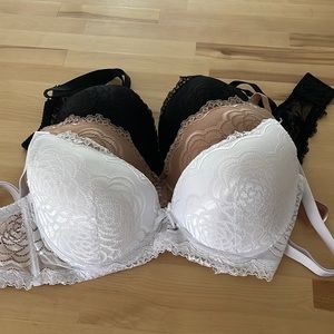 Three bras